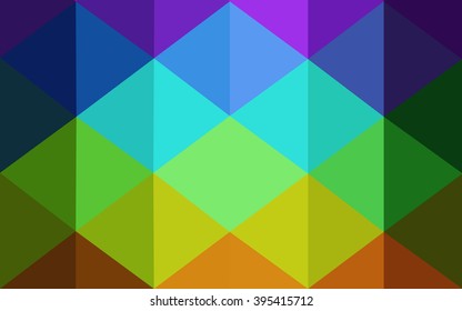 Multicolor dark polygonal illustration, which consist of triangles. Geometric background in Origami style with gradient. Triangular design for your business. Rainbow, spectrum image.