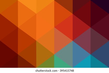 Multicolor dark polygonal illustration, which consist of triangles. Geometric background in Origami style with gradient. Triangular design for your business. Rainbow, spectrum image.