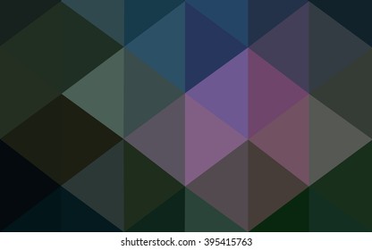 Multicolor dark polygonal illustration, which consist of triangles. Geometric background in Origami style with gradient. Triangular design for your business. Rainbow, spectrum image.