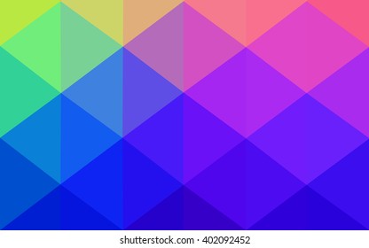 Multicolor dark polygonal illustration, which consist of triangles. Geometric background in Origami style with gradient. Triangular design for your business. Rainbow, spectrum image.