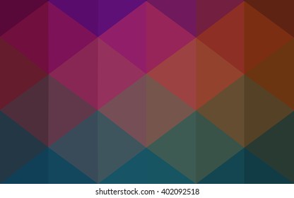 Multicolor dark polygonal illustration, which consist of triangles. Geometric background in Origami style with gradient. Triangular design for your business. Rainbow, spectrum image.