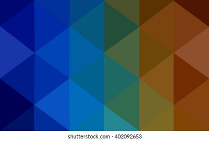 Multicolor dark polygonal illustration, which consist of triangles. Geometric background in Origami style with gradient. Triangular design for your business. Rainbow, spectrum image.