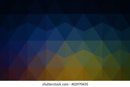 Multicolor dark polygonal illustration, which consist of triangles. Geometric background in Origami style with gradient. Triangular design for your business. Rainbow, spectrum image.
