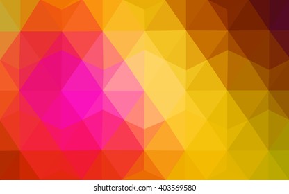 Multicolor dark polygonal illustration, which consist of triangles. Geometric background in Origami style with gradient. Triangular design for your business. Rainbow, spectrum image.
