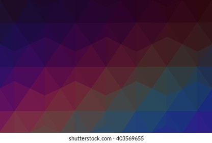 Multicolor dark polygonal illustration, which consist of triangles. Geometric background in Origami style with gradient. Triangular design for your business. Rainbow, spectrum image.