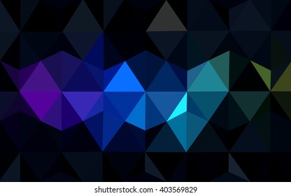 Multicolor dark polygonal illustration, which consist of triangles. Geometric background in Origami style with gradient. Triangular design for your business. Rainbow, spectrum image.