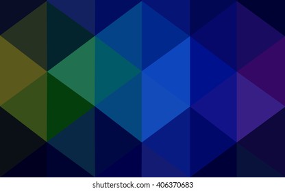 Multicolor dark polygonal illustration, which consist of triangles. Geometric background in Origami style with gradient. Triangular design for your business. Rainbow, spectrum image.