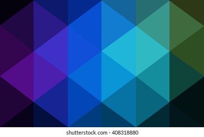 Multicolor dark polygonal illustration, which consist of triangles. Geometric background in Origami style with gradient. Triangular design for your business. Rainbow, spectrum image.