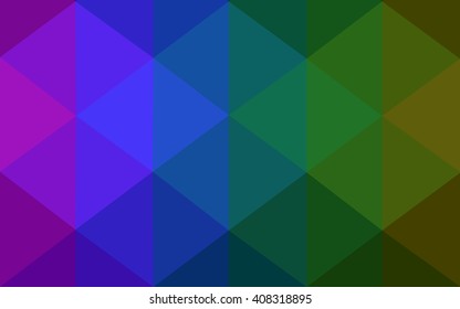 Multicolor dark polygonal illustration, which consist of triangles. Geometric background in Origami style with gradient. Triangular design for your business. Rainbow, spectrum image.