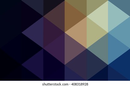 Multicolor dark polygonal illustration, which consist of triangles. Geometric background in Origami style with gradient. Triangular design for your business. Rainbow, spectrum image.
