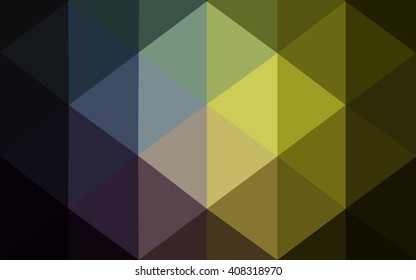 Multicolor dark polygonal illustration, which consist of triangles. Geometric background in Origami style with gradient. Triangular design for your business. Rainbow, spectrum image.
