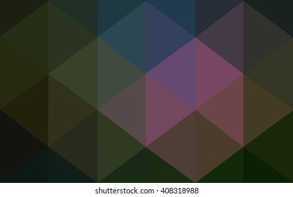 Multicolor dark polygonal illustration, which consist of triangles. Geometric background in Origami style with gradient. Triangular design for your business. Rainbow, spectrum image.