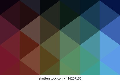 Multicolor dark polygonal illustration, which consist of triangles. Geometric background in Origami style with gradient. Triangular design for your business. Rainbow, spectrum image.