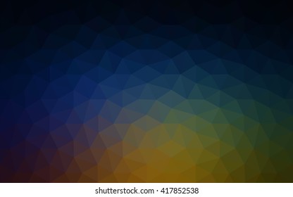 Multicolor dark polygonal illustration, which consist of triangles. Geometric background in Origami style with gradient. Triangular design for your business. Rainbow, spectrum image.