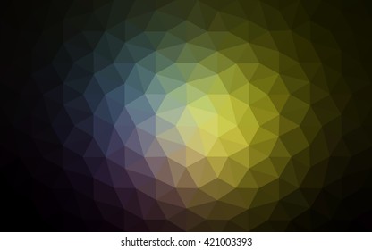 Multicolor dark polygonal illustration, which consist of triangles. Geometric background in Origami style with gradient. Triangular design for your business. Rainbow, spectrum image.
