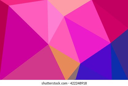 Multicolor dark polygonal illustration, which consist of triangles. Geometric background in Origami style with gradient. Triangular design for your business. Rainbow, spectrum image.