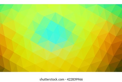 Multicolor dark polygonal illustration, which consist of triangles. Geometric background in Origami style with gradient. Triangular design for your business. Rainbow, spectrum image.