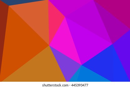 Multicolor dark polygonal illustration, which consist of triangles. Geometric background in Origami style with gradient. Triangular design for your business. Rainbow, spectrum image.