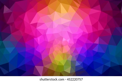 Multicolor dark polygonal illustration, which consist of triangles. 