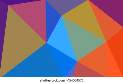 Multicolor dark polygonal illustration, which consist of triangles. Geometric background in Origami style with gradient. Triangular design for your business. Rainbow, spectrum image.