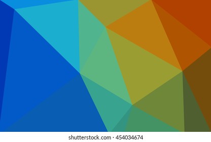 Multicolor dark polygonal illustration, which consist of triangles. Geometric background in Origami style with gradient. Triangular design for your business. Rainbow, spectrum image.