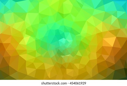 Multicolor dark polygonal illustration, which consist of triangles. Geometric background in Origami style with gradient. Triangular design for your business. Rainbow, spectrum image.