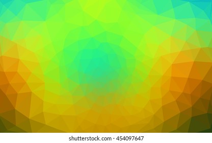 Multicolor dark polygonal illustration, which consist of triangles. Geometric background in Origami style with gradient. Triangular design for your business. Rainbow, spectrum image.