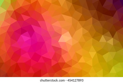 Multicolor dark polygonal illustration, which consist of triangles. Geometric background in Origami style with gradient. Triangular design for your business. Rainbow, spectrum image.