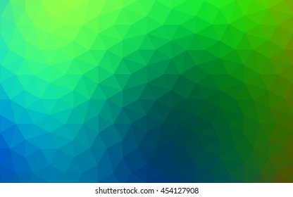 Multicolor dark polygonal illustration, which consist of triangles. Geometric background in Origami style with gradient. Triangular design for your business. Rainbow, spectrum image.