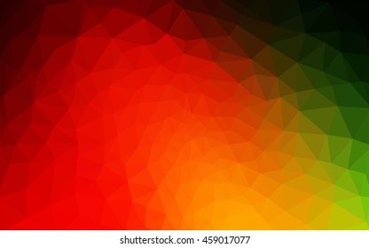 Multicolor dark polygonal illustration, which consist of triangles. Geometric background in Origami style with gradient. Triangular design for your business. Rainbow, spectrum image.