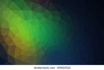 Multicolor dark polygonal illustration, which consist of triangles. Geometric background in Origami style with gradient. Triangular design for your business. Rainbow, spectrum image.