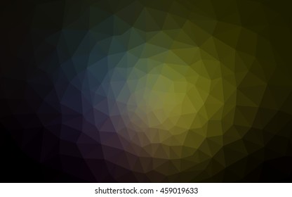 Multicolor dark polygonal illustration, which consist of triangles. Geometric background in Origami style with gradient. Triangular design for your business. Rainbow, spectrum image.