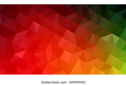 Multicolor dark polygonal illustration, which consist of triangles. Geometric background in Origami style with gradient. Triangular design for your business. Rainbow, spectrum image.