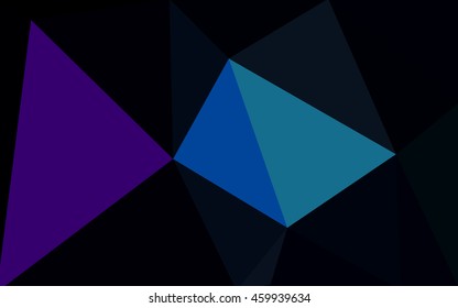 Multicolor dark polygonal illustration, which consist of triangles. Geometric background in Origami style with gradient. Triangular design for your business. Rainbow, spectrum image.