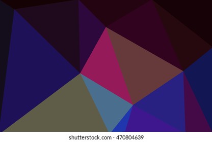 Multicolor dark polygonal illustration, which consist of triangles. Geometric background in Origami style with gradient. Triangular design for your business. Rainbow, spectrum image.