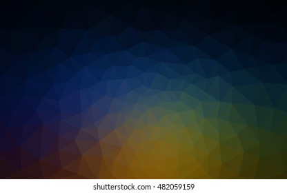 Multicolor dark polygonal illustration, which consist of triangles. Geometric background in Origami style with gradient. Triangular design for your business. Rainbow, spectrum image.