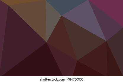 Multicolor dark polygonal illustration, which consist of triangles. Geometric background in Origami style with gradient. Triangular design for your business. Rainbow, spectrum image.
