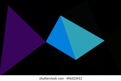 Multicolor dark polygonal illustration, which consist of triangles. Geometric background in Origami style with gradient. Triangular design for your business. Rainbow, spectrum image.
