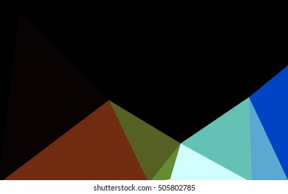Multicolor dark polygonal illustration, which consist of triangles. Geometric background in Origami style with gradient. Triangular design for your business. Rainbow, spectrum image.