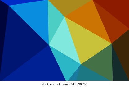 Multicolor dark polygonal illustration, which consist of triangles. Geometric background in Origami style with gradient. Triangular design for your business. Rainbow, spectrum image.