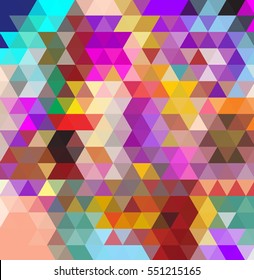 Multicolor dark polygonal illustration, which consist of triangles. Geometric background in Origami style with gradient. Triangular design for your business. Rainbow, spectrum image
