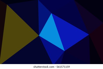 Multicolor dark polygonal illustration, which consist of triangles. Geometric background in Origami style with gradient. Triangular design for your business. Rainbow, spectrum image.