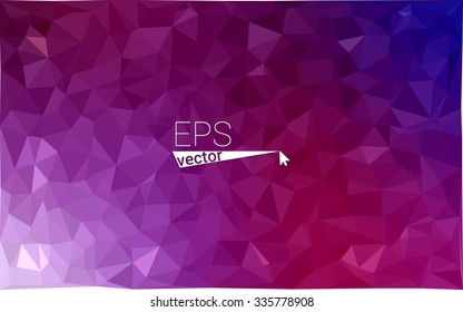 multicolor dark purple, pink geometric rumpled triangular low poly style gradient illustration graphic background. Vector polygonal design for your business.