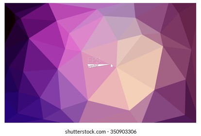 Multicolor dark purple, pink geometric rumpled triangular low poly origami style gradient illustration graphic background. Vector polygonal design for your business.