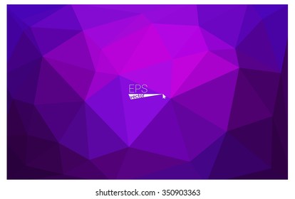 Multicolor dark purple, pink geometric rumpled triangular low poly origami style gradient illustration graphic background. Vector polygonal design for your business.