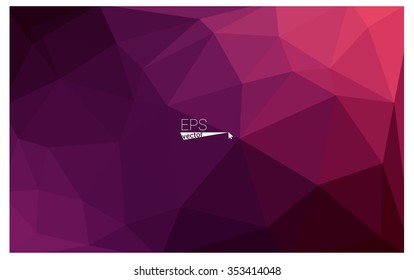 Multicolor dark purple, pink geometric rumpled triangular low poly origami style gradient illustration graphic background. Vector polygonal design for your business.