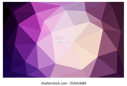 Multicolor dark purple, pink geometric rumpled triangular low poly origami style gradient illustration graphic background. Vector polygonal design for your business.