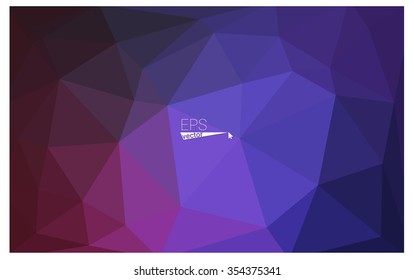 Multicolor dark purple, pink geometric rumpled triangular low poly origami style gradient illustration graphic background. Vector polygonal design for your business.
