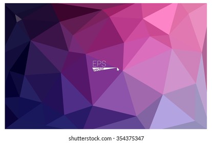 Multicolor dark purple, pink geometric rumpled triangular low poly origami style gradient illustration graphic background. Vector polygonal design for your business.