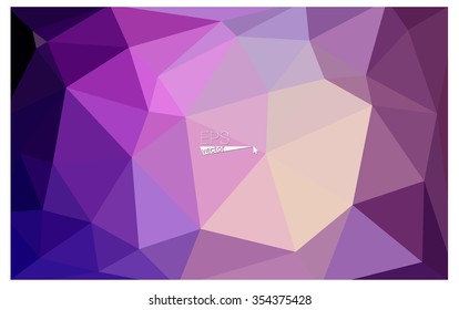 Multicolor dark purple, pink geometric rumpled triangular low poly origami style gradient illustration graphic background. Vector polygonal design for your business.